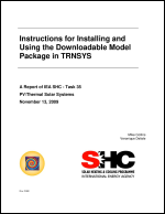 Instructions for Installing and Using the Downloadable Model Package in TRNSYS