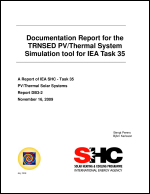 Report on the TRYNSYS/TRNSED Simulation Tool 